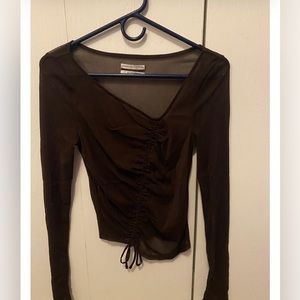 Urban Outfitters brown mesh top size L